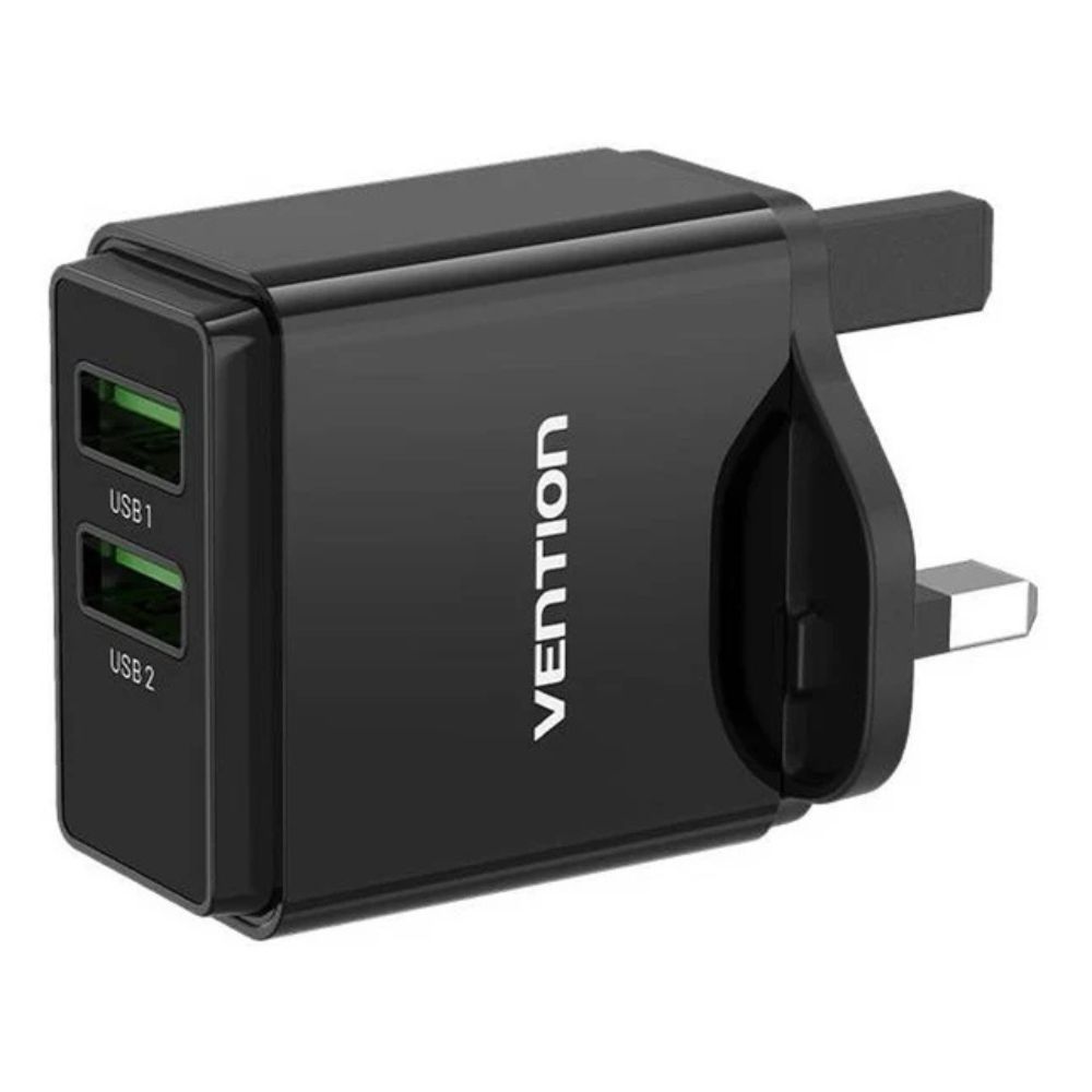Vention Two‑Port USB (A+C) Wall Charger (VEN QC67‑UK‑B) 