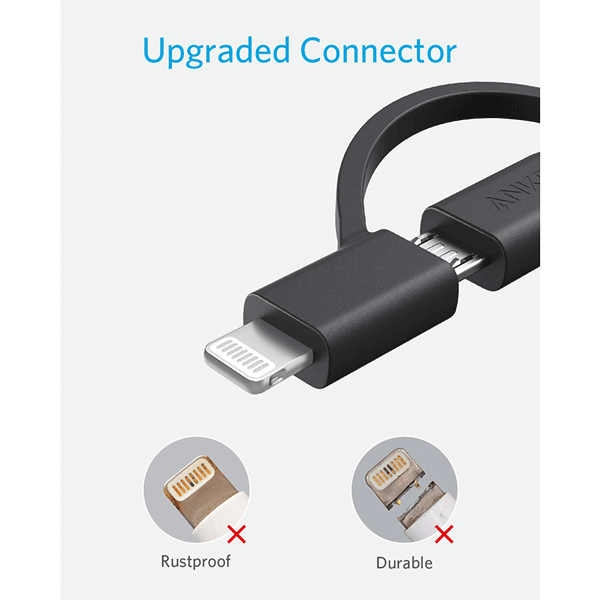 Anker Powerline II 3-in-1 Cable, Lightning/Type C/Micro USB Cable3