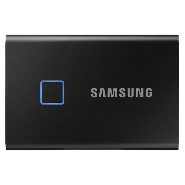 Samsung T7 Touch Portable External SSD 1TB with Fingerprint Security - Black - MU-PC1T0K/WW
