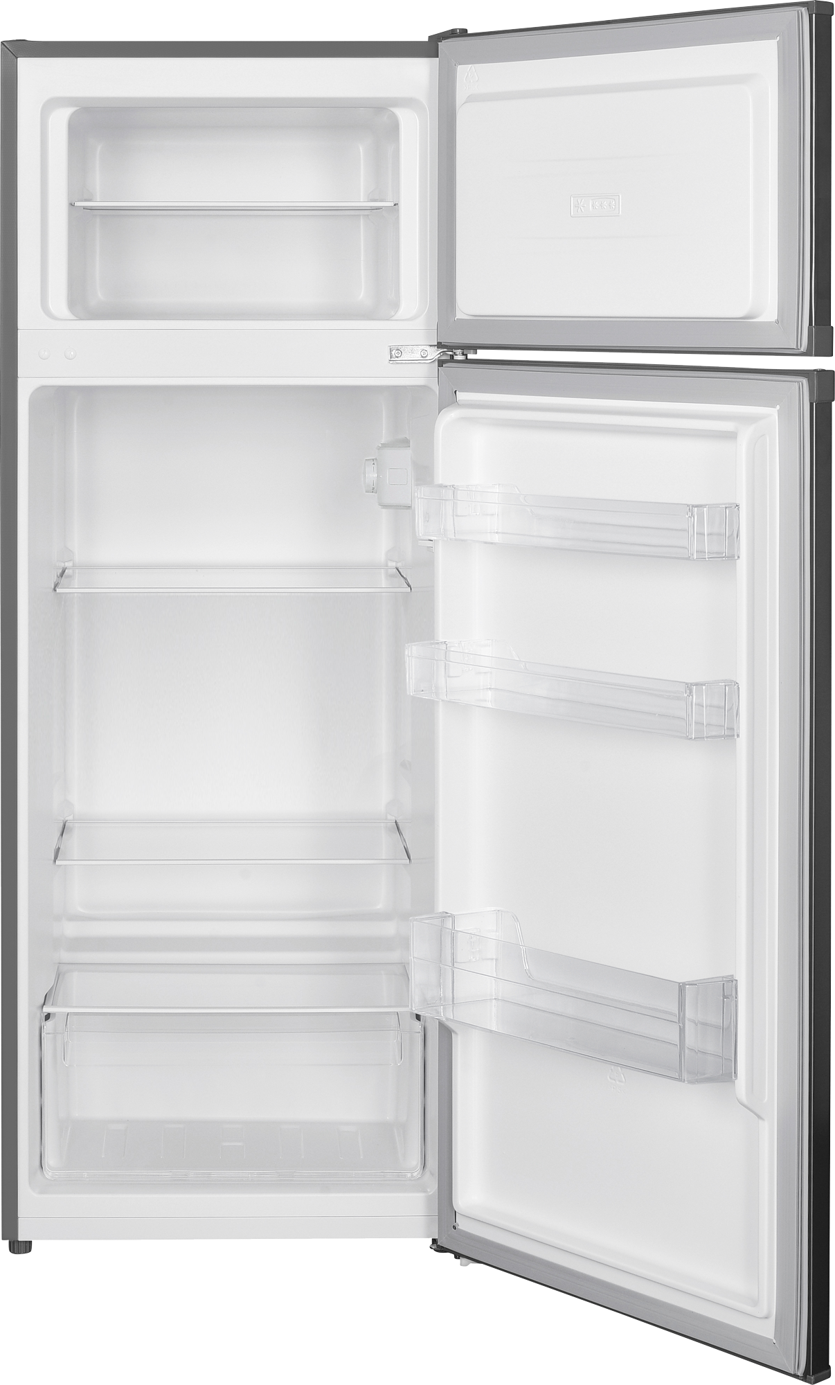 Beko BAD285 KE 205L Double Door Fridge – Inox, Direct Cool0