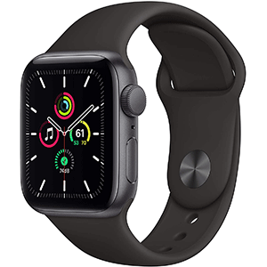 New Apple Watch SE (GPS, 40mm) - Space Gray Aluminum Case with Black Sport Band