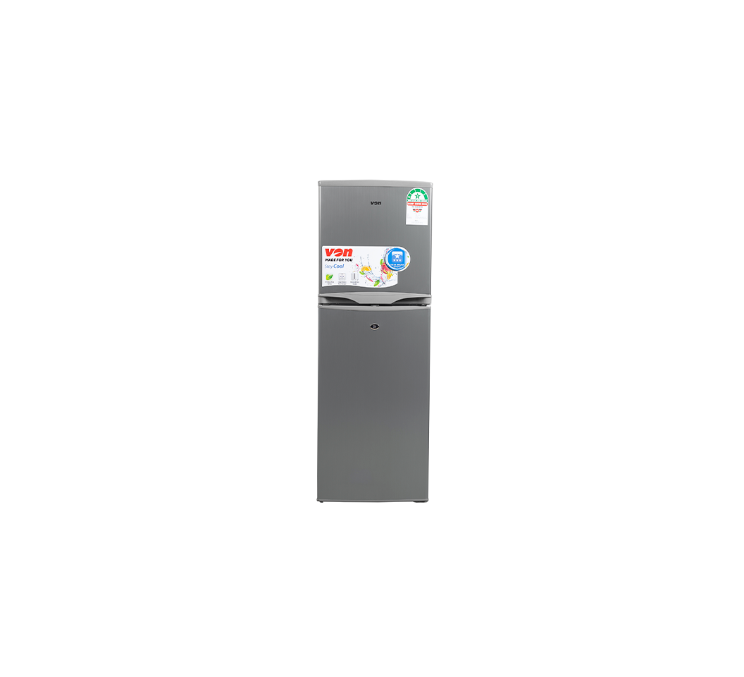 VON VART-22DHS 144L Double Door Refrigerator – Frost Silver0
