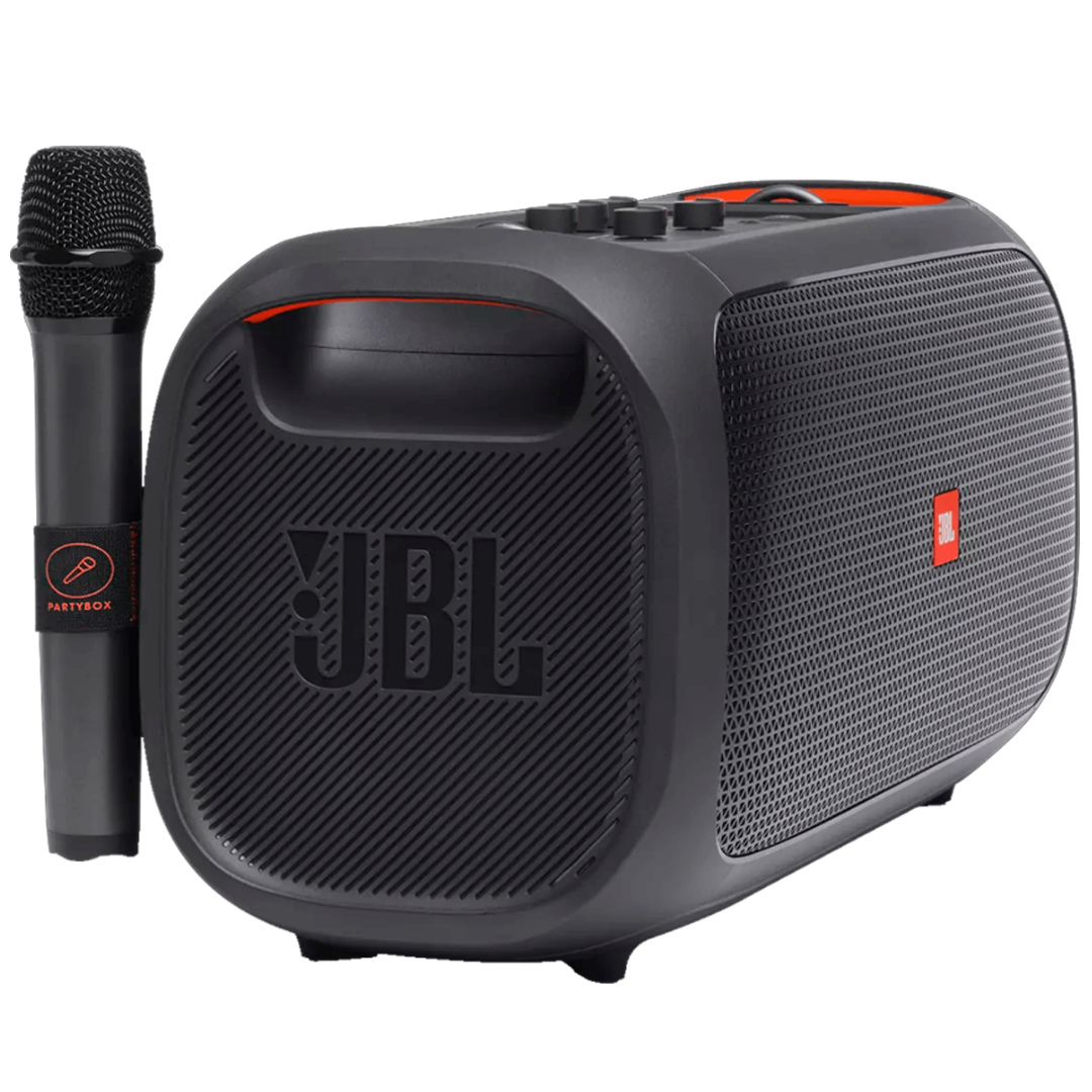 JBL PARTYBOX ON-THE-GO PORTABLE PARTY SPEAKER WITH BUILT-IN LIGHTS AND WIRELESS MIC4