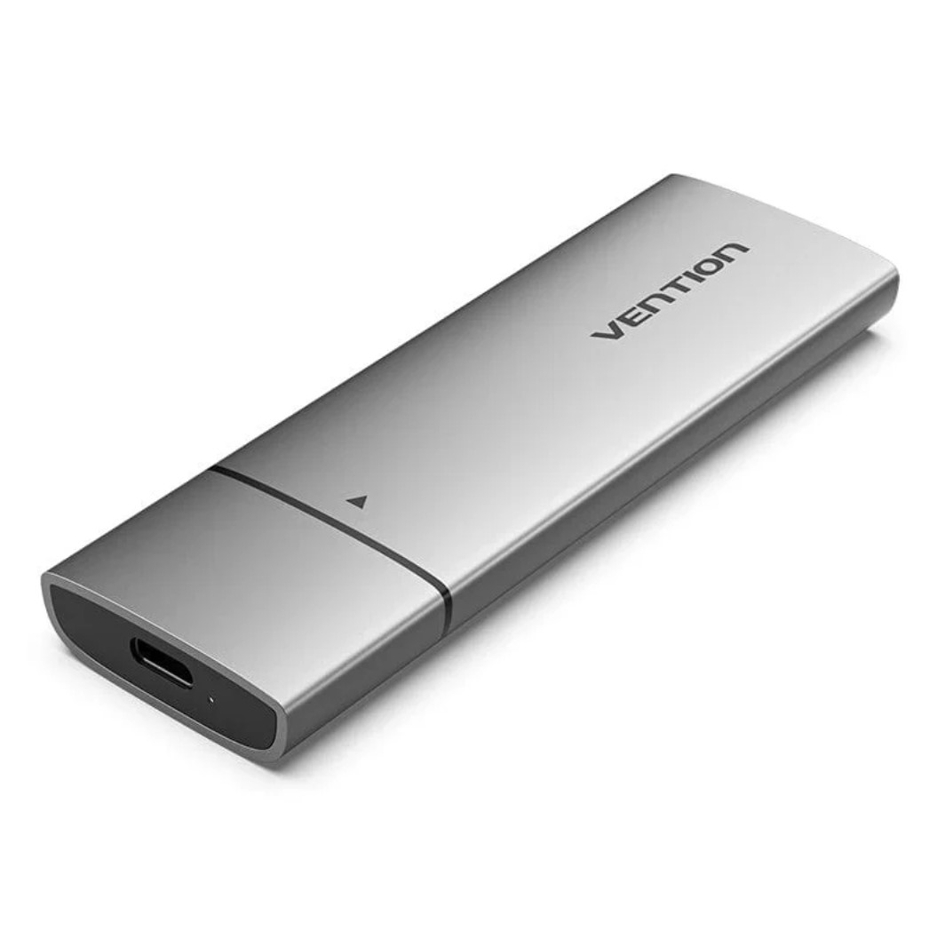 Vention M.2 NVMe SSD Enclosure (USB 3.1 Gen 2-C) Gray Aluminum Alloy Type2