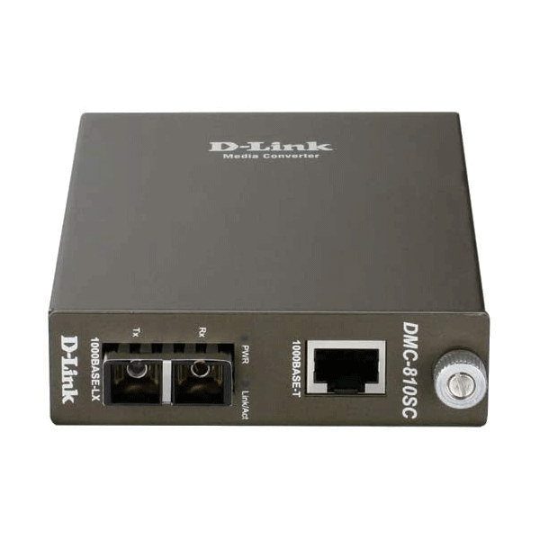D-Link DMC-810SC	1000Base-T UTP to 1000Base-LX SM SC Gigabit Fiber Media Converter (Up to 10km)3