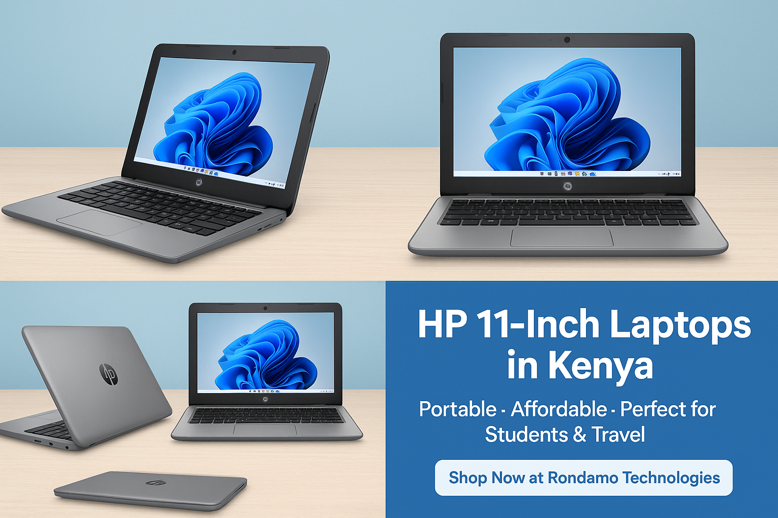 HP 11-Inch Laptops–Compact Power for Students & Travelers